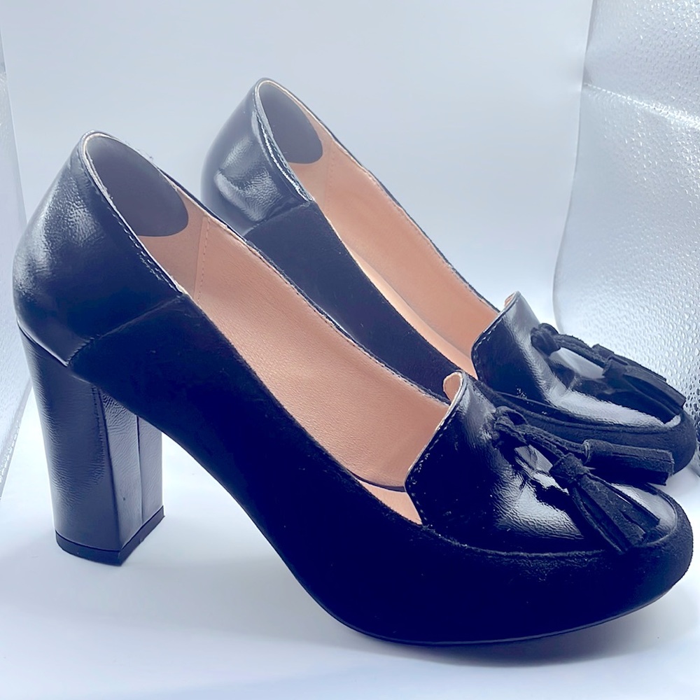 Lehoor Size 9.5 Oxford block heel w/tassel